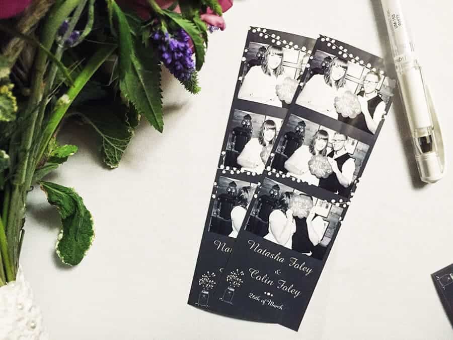 photo strips on a white surface 1